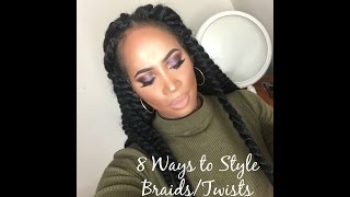 8 Ways To Style Braid/Twists|Gracefully Madeup