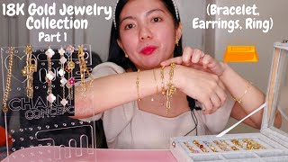 18Karat Gold Jewelry Collection Part 1 (Bracelet, Earrings, Ring) (4K)