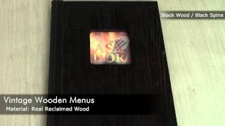 Vintage Wooden Menus