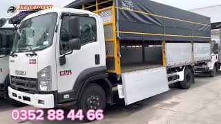 Isuzu FRR650 đóng thùng Đà Lạt kèo cáp siêu đẹp | Tài chính 200tr mua xe Isuzu 6t5 thùng mui bạt