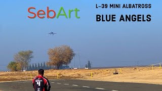 SebArt Mini L-39 Albatross Blue Angels paint scheme  Wemotec fan/Hacker 1430kv on 8s/King Max servos