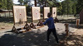 Axe Throwing at YMCA of the Rockies