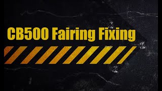 How to fix cracked motorcycle fairings. CB500