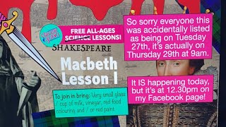 Macbeth Lesson One (For all ages!)