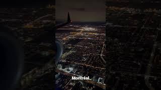 Landing in Montréal at Night.  Air Canada 737 Max 8