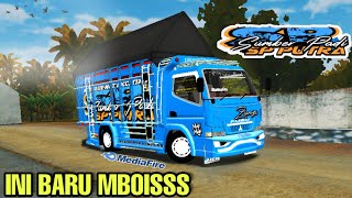 MOD BUSSID TERBARU CANTER MBOISS SUMBER PADI BIRU DETAIL