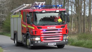 Norfolk Fire & Rescue Service - East Harling RP responding 17-04-2022