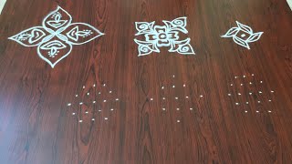 6 small easy dots rangoli designs for apartments || Quick rangoli designs