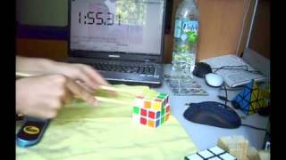 Rubiks Cube Solve with Chopsticks (First Try)