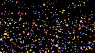 Falling colored stars video background