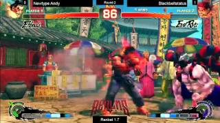 Realms Games USF4 Ranbat 1.7 Round 2 Newtype Andy vs Blackbeltstatus