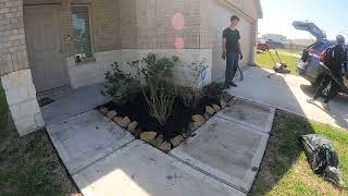 Small mulch bed renovation -Valadez Landscaping