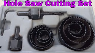 Carbon Steel Metal Alloys Wood Hole Saw Cutting Set || Unboxing and Usage