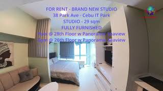 Elegant Studio For Rent 38 Park Avenue in Cebu IT Park