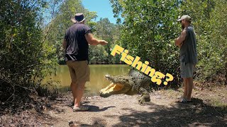 Cairns River Adventure: Hand Reel Fishing in Crocodile Territory!