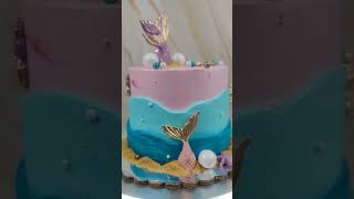 Mermaid cake cake decorated #bettyscakecreations #foryou #cake #fypシ #shorts