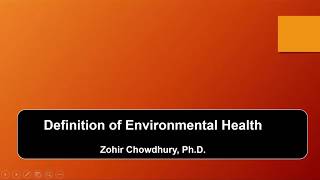 Introduction to Environmental Health