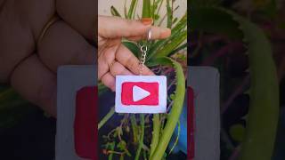 How to make YouTube logo keychain| #diy #craft #shorts #zufracreations