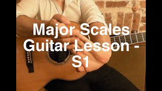 Major Scales Guitar Lesson Step 1 | Major Pentatonic CAGED shapes