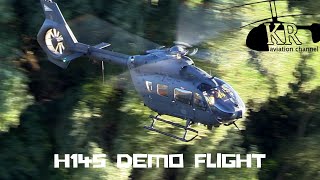 AirbusHelicopters H145 demo flight over Tisza river