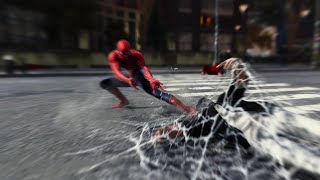 Tobey teaching a brutal lesson to the thugs in Marvel's Spider-Man Remastered PC