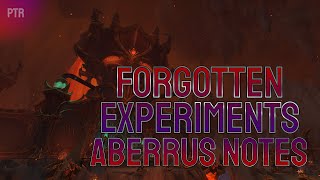 The Forgotten Experiments - Visual Notes Quick Boss Guide Aberrus