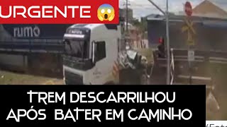 De 👁️ NÓS STORY/ Trem descarrila após bater em caminhão que furou sinal no PR; assista ao vídeo