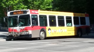 Calgary Transit 2003 New Flyer D40LF #7850 on Route 307 Max Purple City Centre