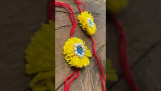 Beautiful Rakhi💛#handmaderakhi #rakhicraft #rakshabandhan #viralvideo #shorts #diy #trending #rakhi