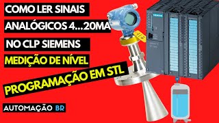 COMO LER SINAIS ANALÓGICOS 4a20mA NO CLP USANDO A LINGUAGEM STL *Aplicação de medição de nível* #57