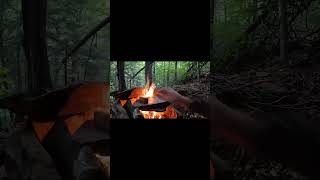 Cooking Fat Back Bacon & Bread on Rock #cooking, #camping #campfirecooking #bushcraftcooking