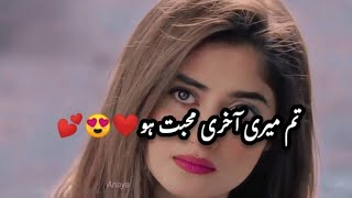 TUM MERI AKHRI MUHABAT😍HO❤️ || URDU POETRY || WHATSAPP STATUS POETRY