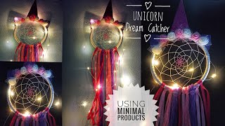 Unicorn Dream Catcher With Minimal Materials | Easy Dream Catcher For Beginners