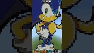 Sonic Pixel Art Minecraft | #shorts #minecraft