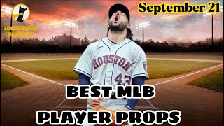 TODAYS BEST UNDERDOG FANTASY MLB PLAYER Props - Wednesday September 21