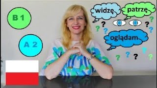 LEARN POLISH (A2/ B1): WIDZĘ, PATRZĘ, OGLĄDAM (SEE, LOOK AT, WATCH) EXAMPLES/ ENGLISH SUBTITLES