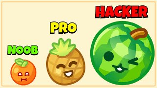 NOOB vs PRO vs HACKER - Watermelon Merge: Fruit Drop