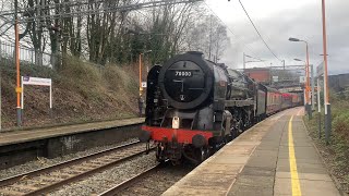 Mainline return: 70000 Britannia steams through smethwick Rolfe street