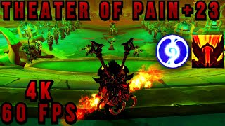 NIGHT FAE FURY WARRIOR M+ 23 Theater Of Pain (Fortified, Bursting, Storming) - WoW Shadowlands 9.1