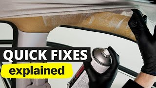 3 BEST QUICK TEMPORARY FIXES To Repair Car Headliner