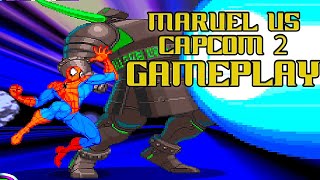 Marvel vs Capcom 2: Spiderman, Wolverine and Cable Arcade Gameplay. Dreamcast Version