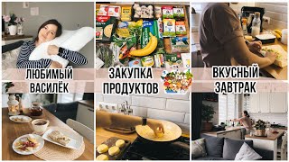 Vlog/ЗАКУПКА ПРОДУКТОВ🛒 Вкусный завтрак🍳Покупки для ДОМА/Текстиль/Спасаю петунии