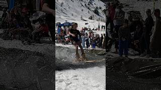 Boys Pond Skim - Water Slide Challenge Grimentz [23] #skiing #ski #switzerland #suisse #schweiz