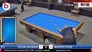 YALÇIN ÇALIŞKAN vs MUSTAFA YILDIZ | 3 Cushion Billiards Championship STAGE 2 -A- 2024 ANKARA #당구