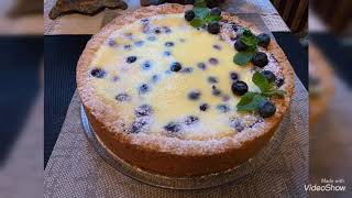 Песочный пирог со сметанным суфле и ягодами! Сметанник! cake with sour cream soufflé and berries!