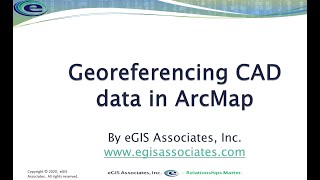 Georeferencing CAD files in ArcMap