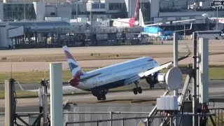 Plane Aborts Landing In High Winds