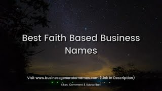 Best Faith Based Business Names | Business Name | Company Name | Store Name