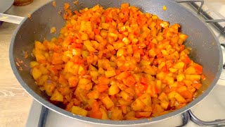 ஆந்திரா உருளைகிழங்கு கேரட் கார வருவல் | Very easy and Tasty Carrot Potato Fry #sidedishforrasam