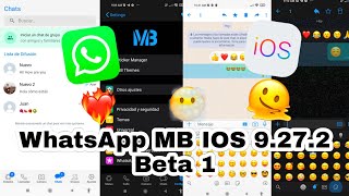 POR FIN NUEVO WHATSAPP ESTILO IPHONE FOUAD MB IOS 9.27.2 BETA 1 EN ANDROID ACTUALIZADO MAYO 2022